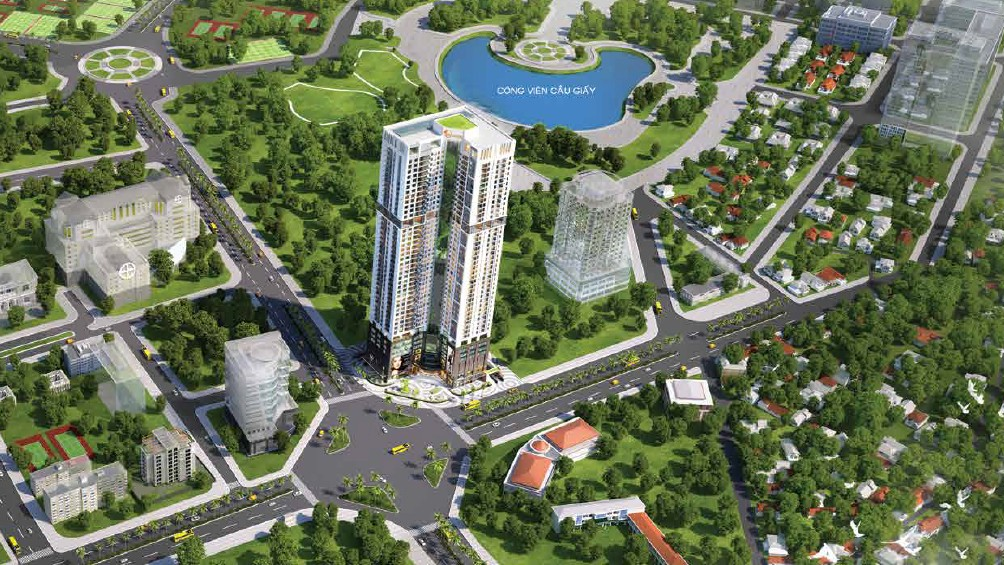 Tiện ích bể bơi bốn mùa tại Golden Park Tower