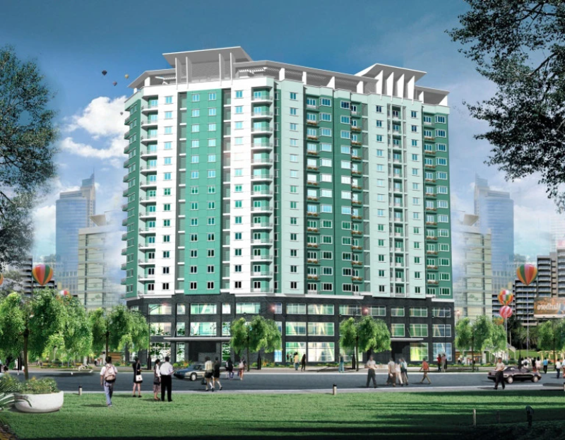 Toàn cảnh chung cư Hồng Lĩnh Plaza tại KDC Trung Sơn