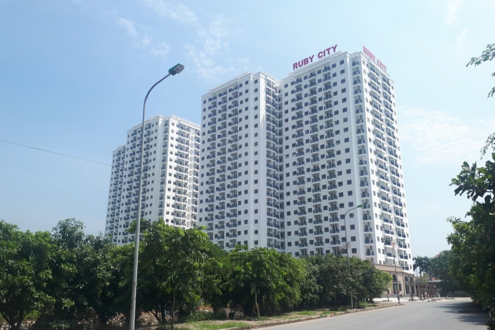 Toàn cảnh chung cư Ruby City CT3 Long Biên