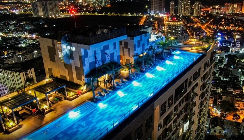 Phối cảnh chung cư River Panorama và hồ bơi vô cực