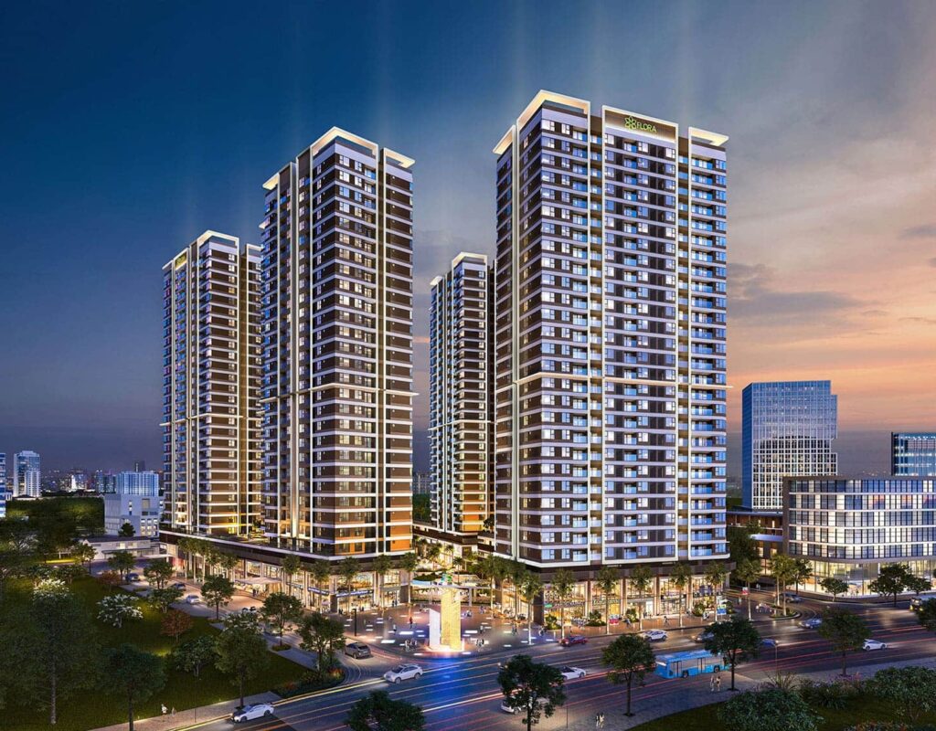 Phối cảnh tổng thể chính diện Akari City