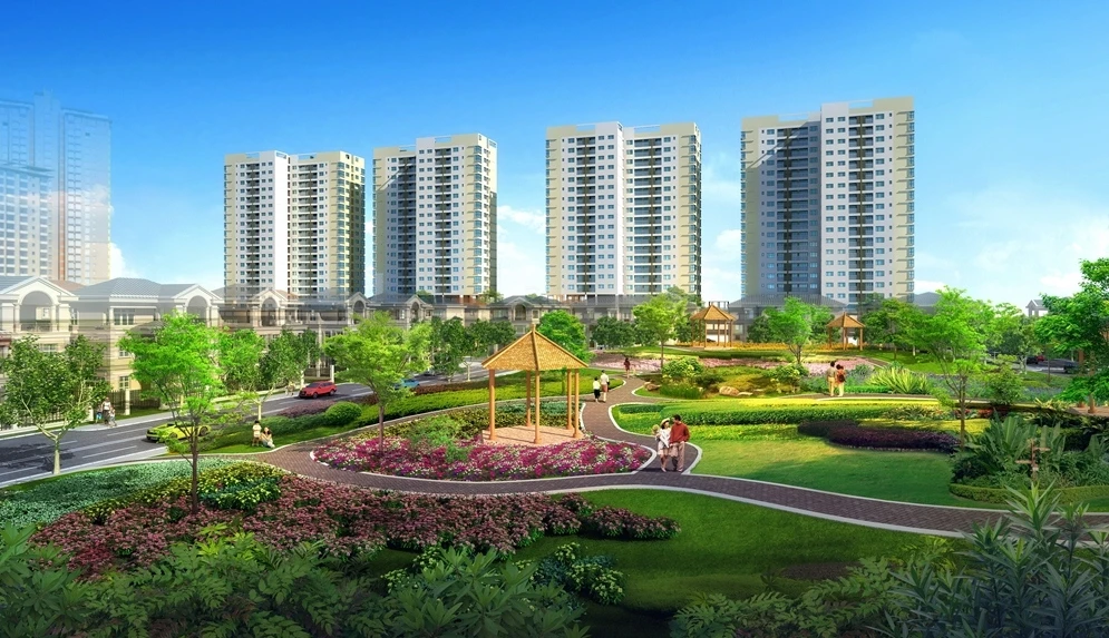 Không gian xanh tại chung cư Hưng Phúc, Phú Mỹ Hưng