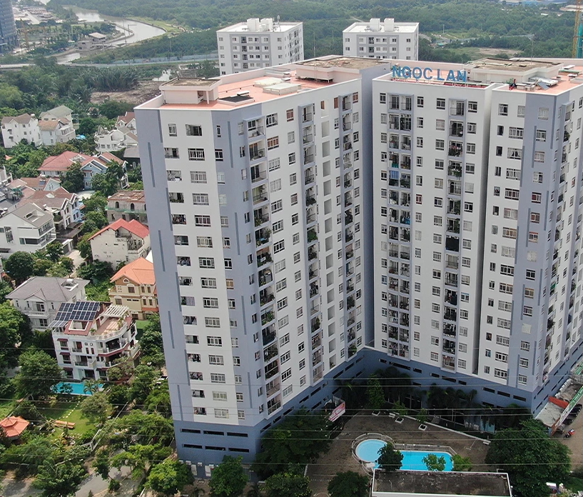 Ngọc Lan Apartment nhìn từ bên ngoài