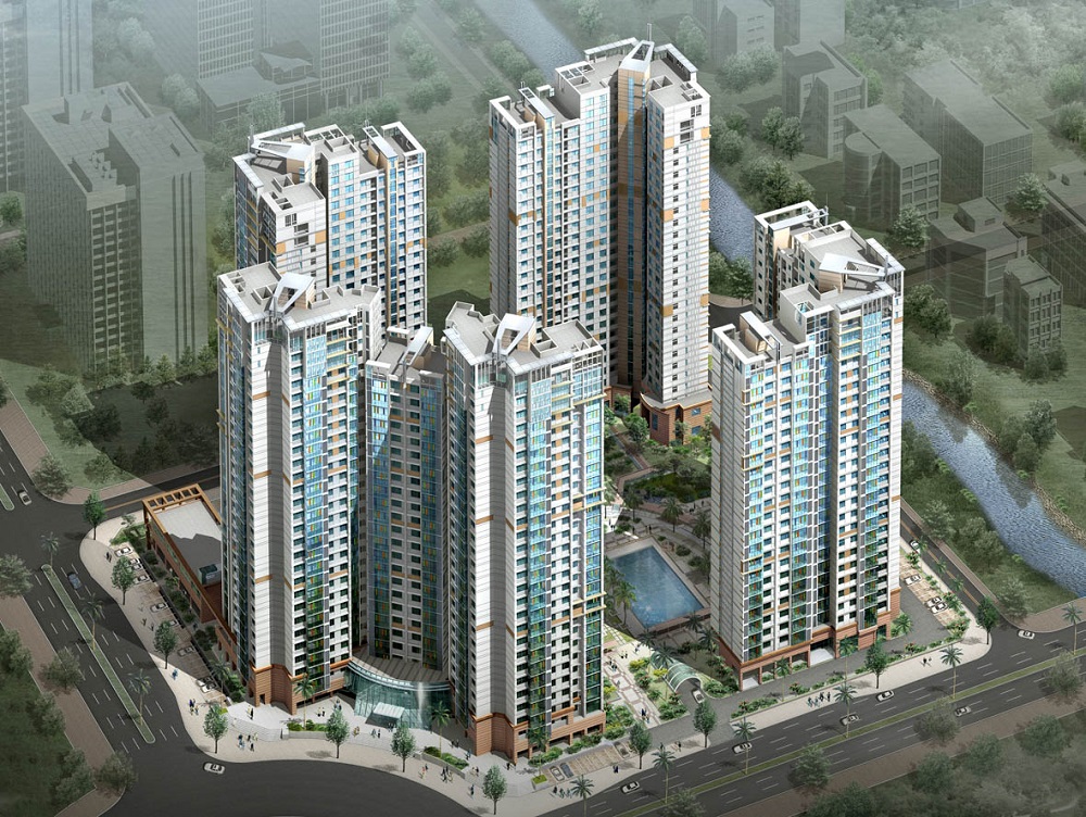 Toàn cảnh khu căn hộ Imperia An Phú với không gian xanh rộng lớn