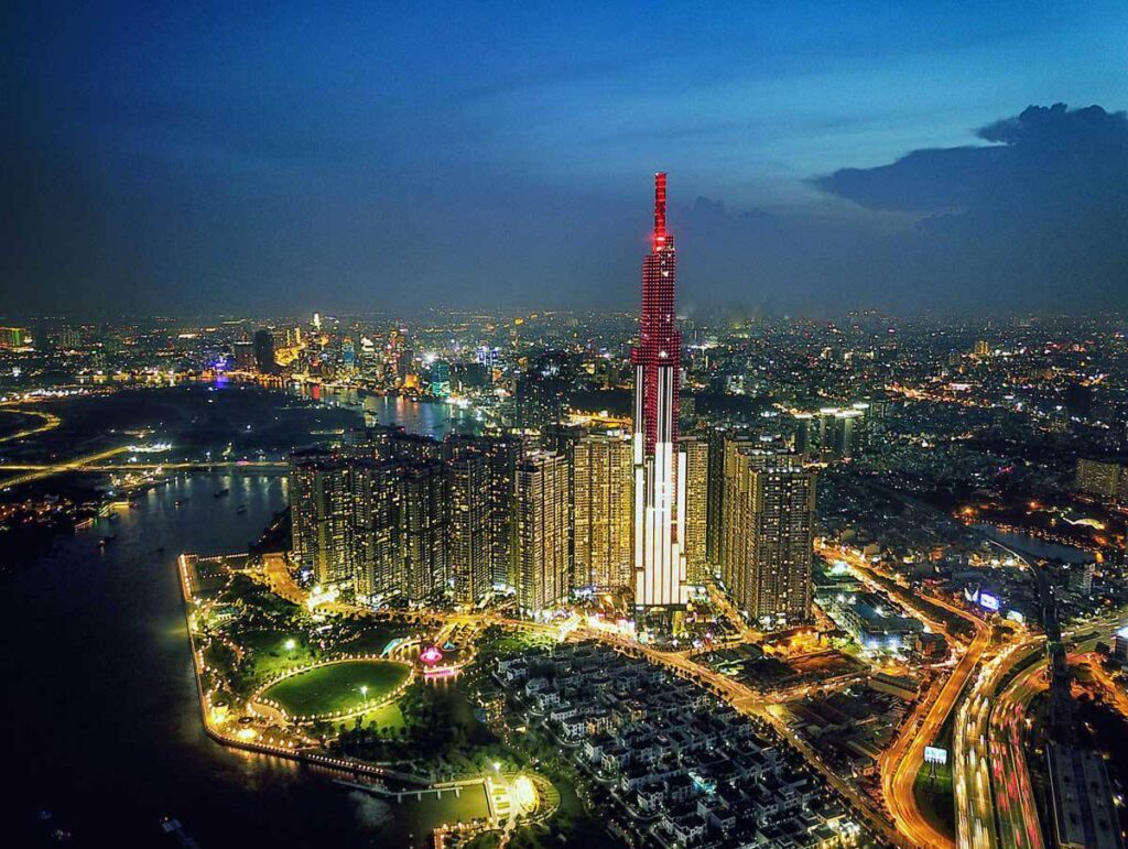 Tổng thể Vinhomes Central Park góc nhìn trên cao