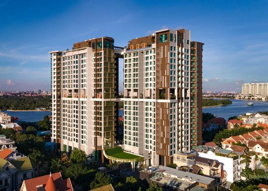 Toàn cảnh hai tòa tháp Aire và Breze của D' Edge Thảo Điền