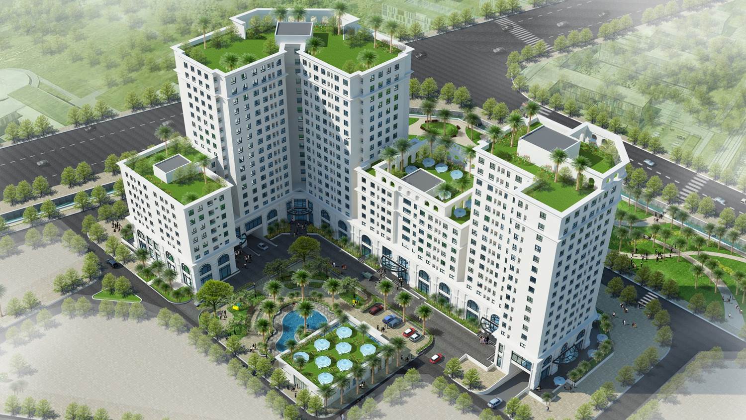 Phối cảnh chung cư Eco City Việt Hưng