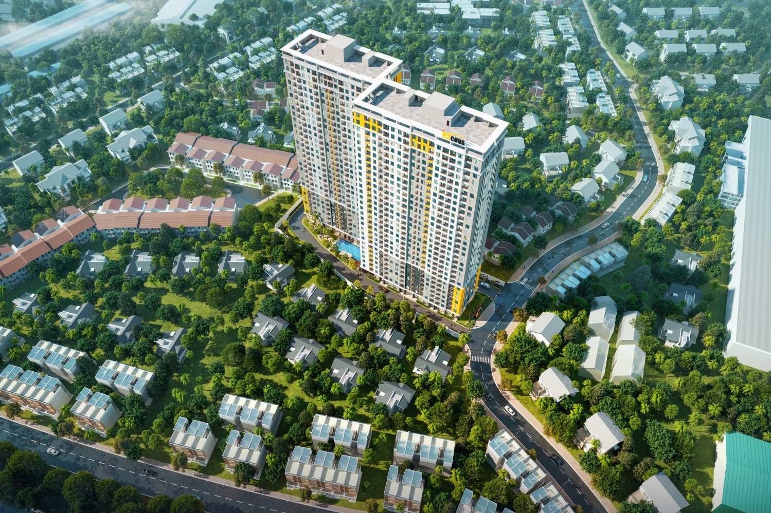 Phối cảnh dự án chung cư Bcons Polygon Dĩ An