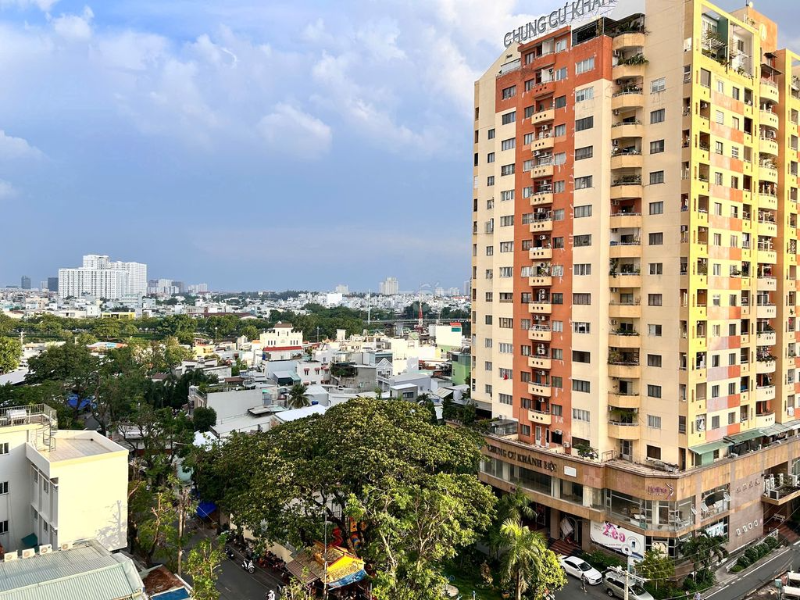 View sông từ Chung cư Khánh Hội 2