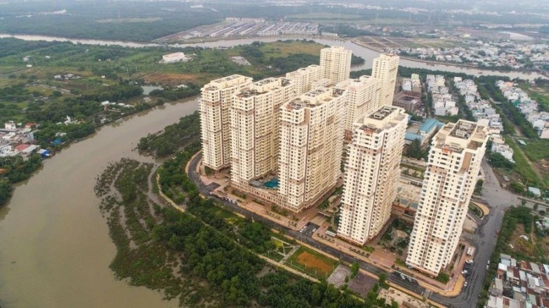 Phối cảnh chung cư The Era Town ven sông