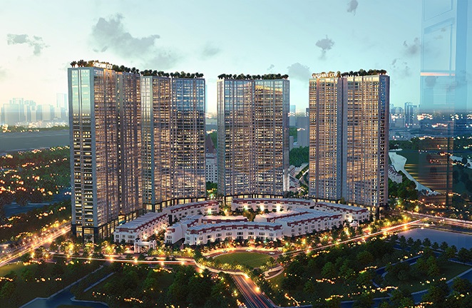 Phối cảnh về đêm của Sunshine City