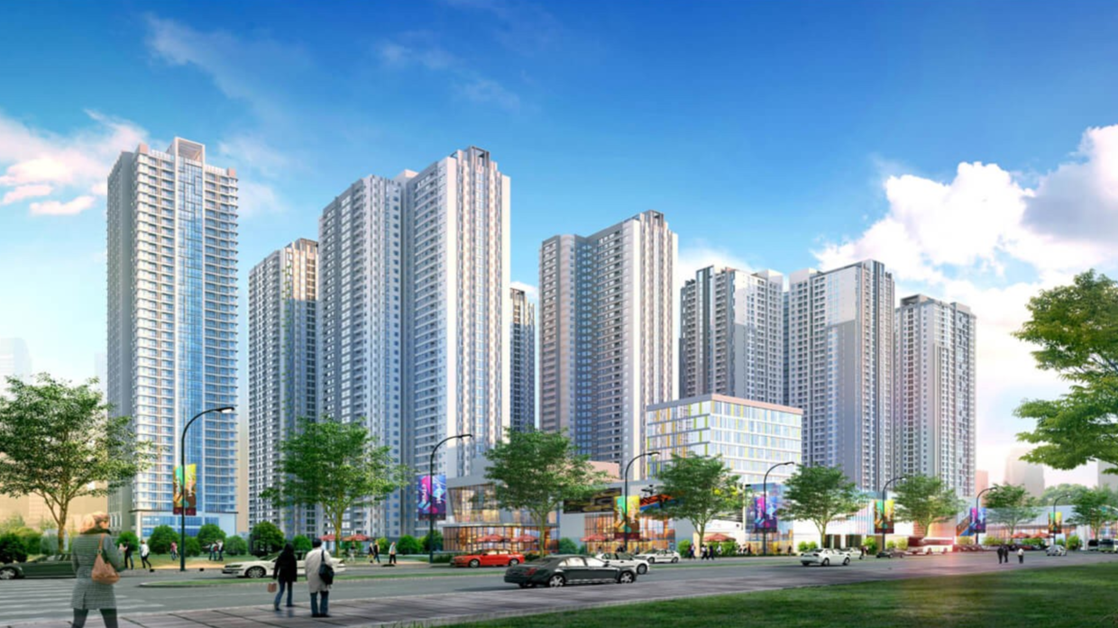 Không gian xanh tại Goldmark City, Bắc Từ Liêm