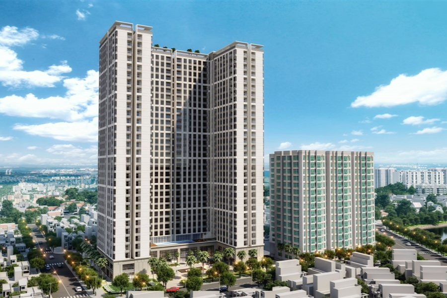 View từ chung cư Phú Tài Residence ra đầm Thị Nại