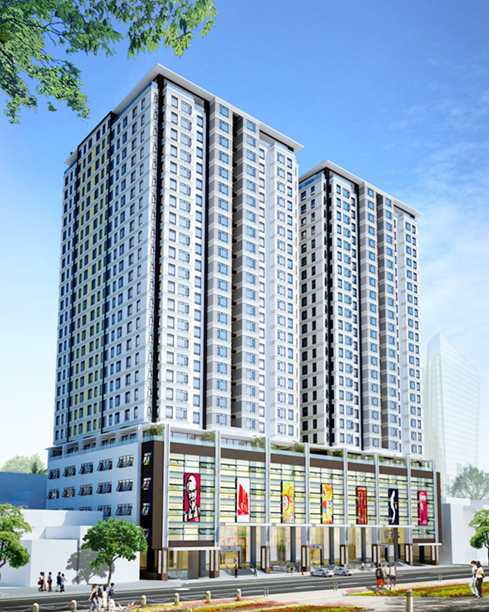Phối cảnh căn hộ F.Home Đà Nẵng nhìn từ bên ngoài