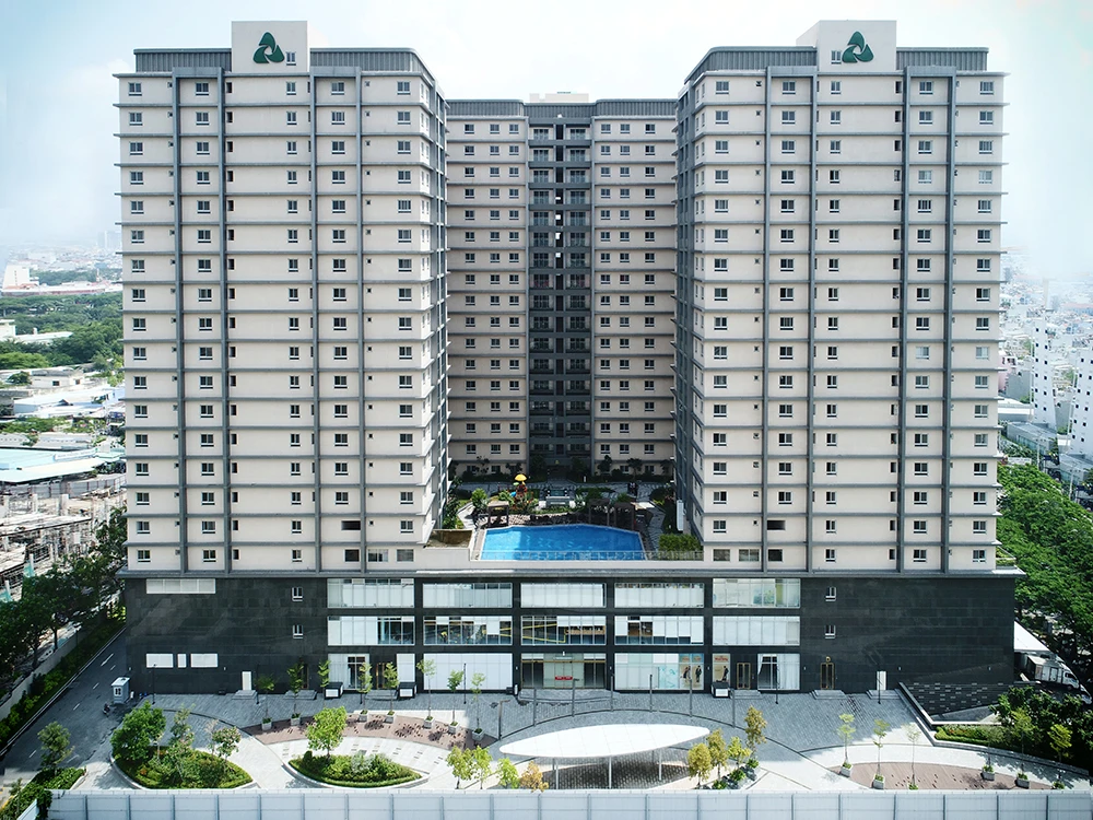 Toàn cảnh chung cư Cosmo City tại mặt tiền Nguyễn Thị Thập, Quận 7