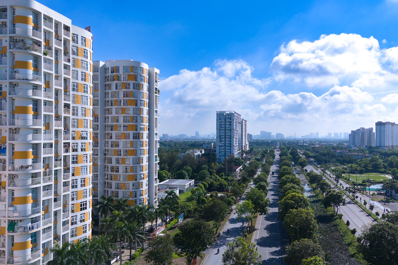 Toàn cảnh Skyway Residence, KDC Trung Sơn, Bình Chánh