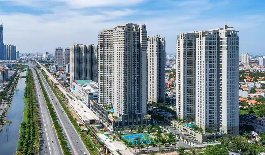 Tiện ích hồ bơi và không gian xanh tại Masteri Thảo Điền