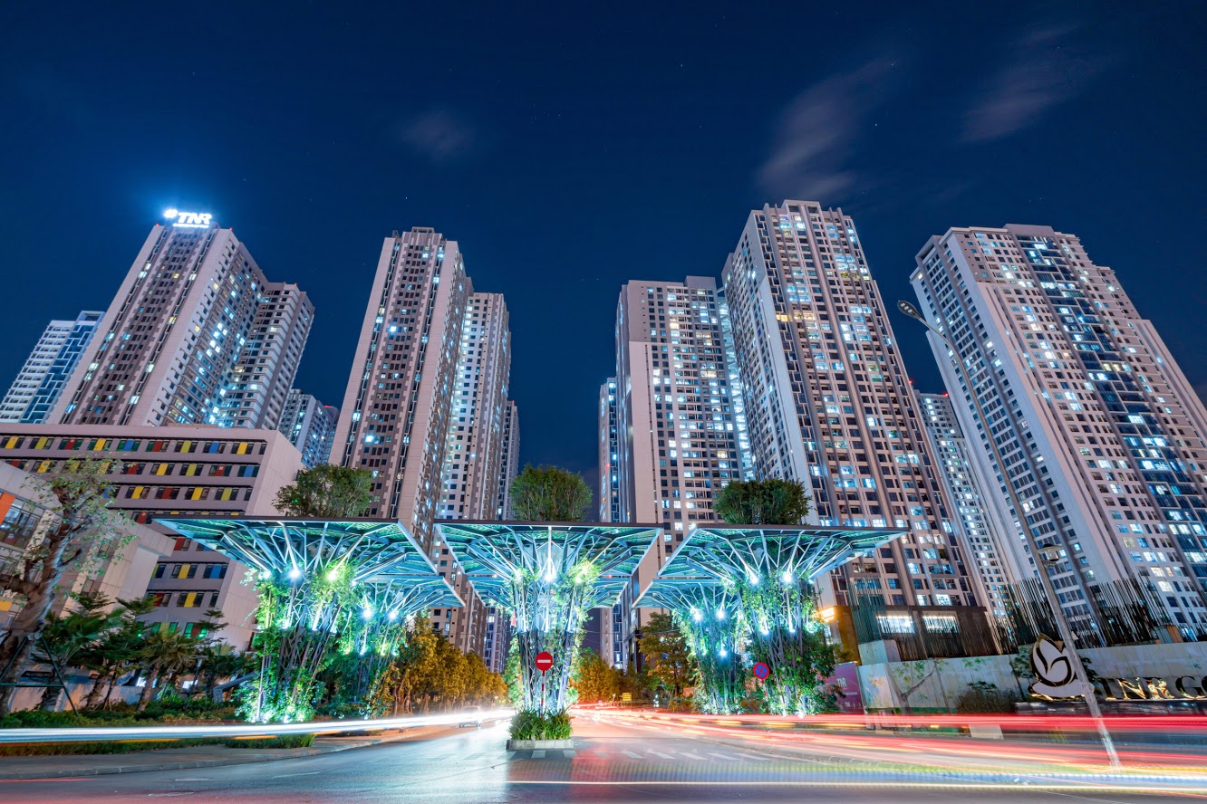 Khuôn viên và các tòa tháp tại Goldmark City - Khu Ruby