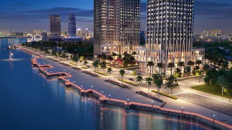 Toàn cảnh dự án Risemount Apartment Đà Nẵng bên sông Hàn