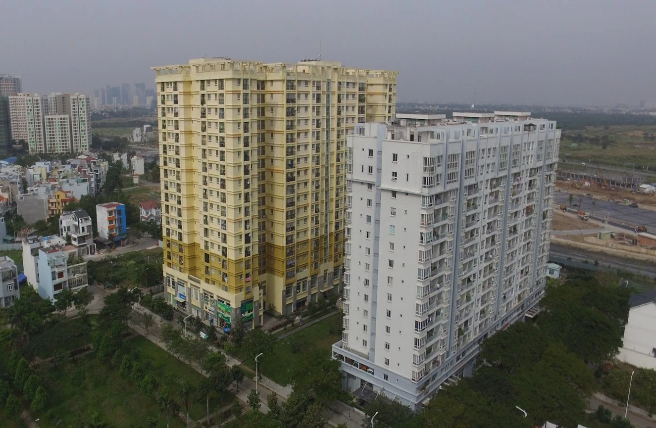Toàn cảnh chung cư Petroland Quận 2 ven sông