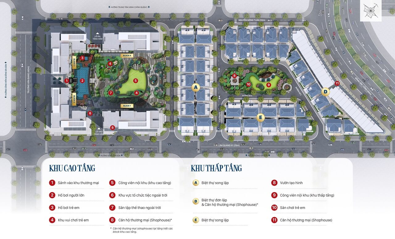 Sơ đồ mặt bằng tầng điển hình tại dự án Victoria Village