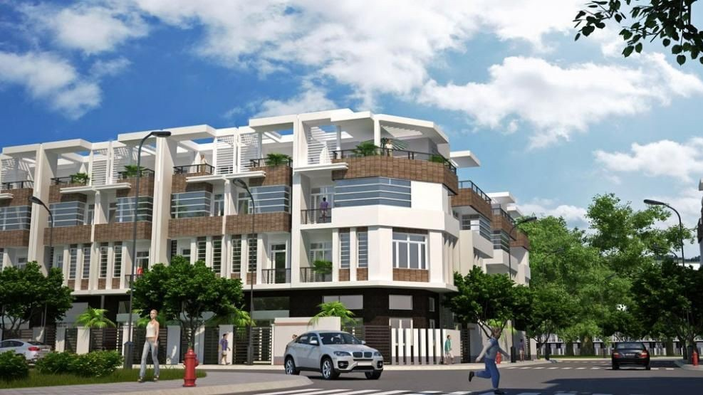 Khuôn viên xanh mát tại Đại Phúc Green Villas