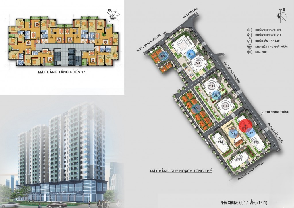 Sơ đồ mặt bằng điển hình tại một tòa căn hộ Hapulico Complex