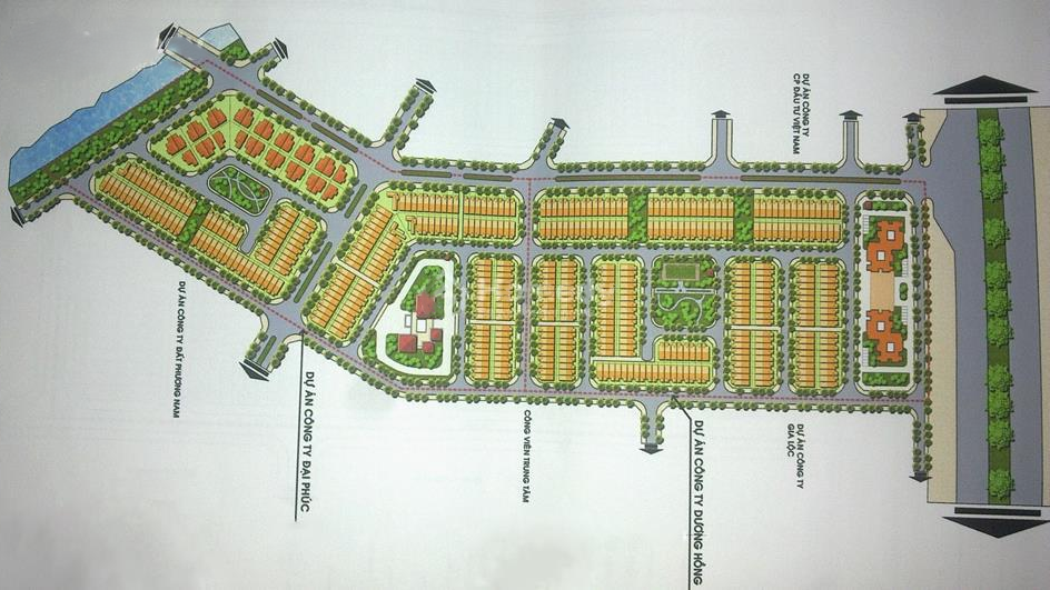 Sơ đồ mặt bằng nhà phố điển hình tại Khu dân cư Dương Hồng Garden House