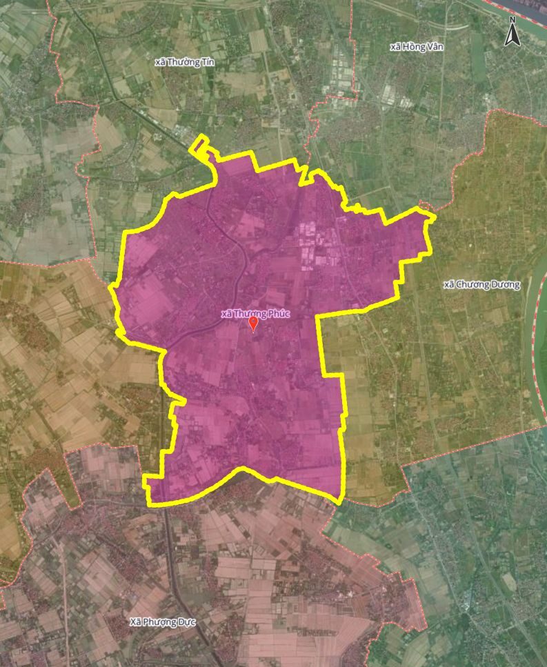 Bản đồ xã Thượng Phúc sau sáp nhập - Nhấn để xem ảnh lớn
