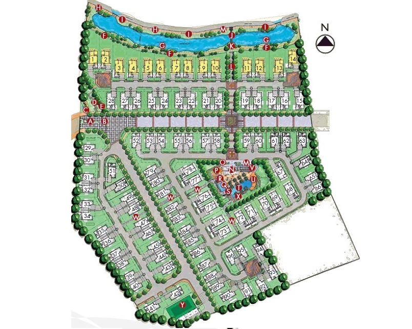 Sơ đồ mặt bằng điển hình biệt thự Riviera Cove