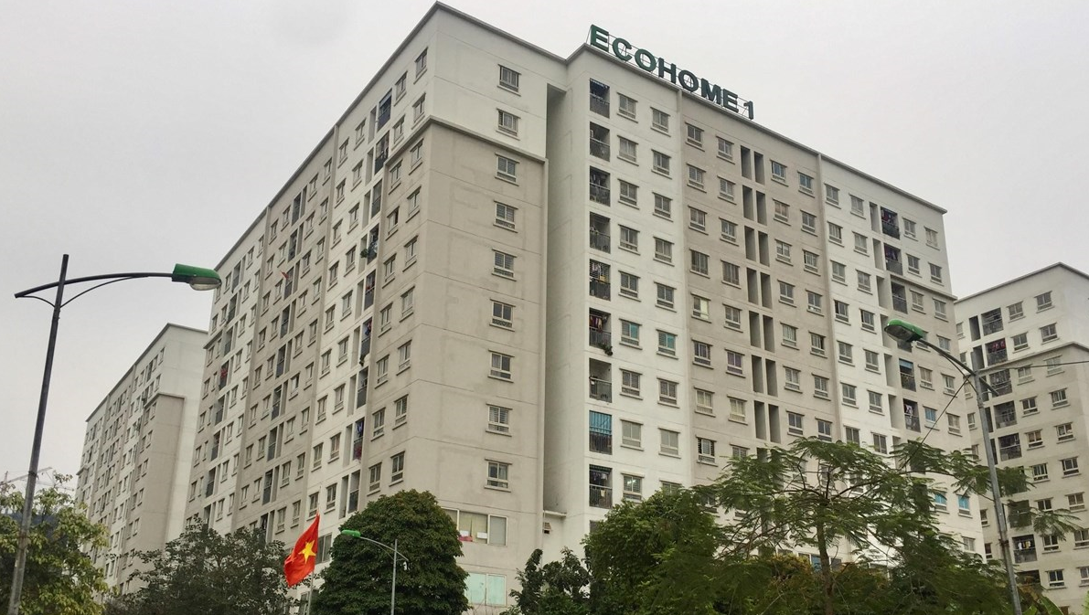 Toàn cảnh chung cư Ecohome 1, quận Bắc Từ Liêm, Hà Nội