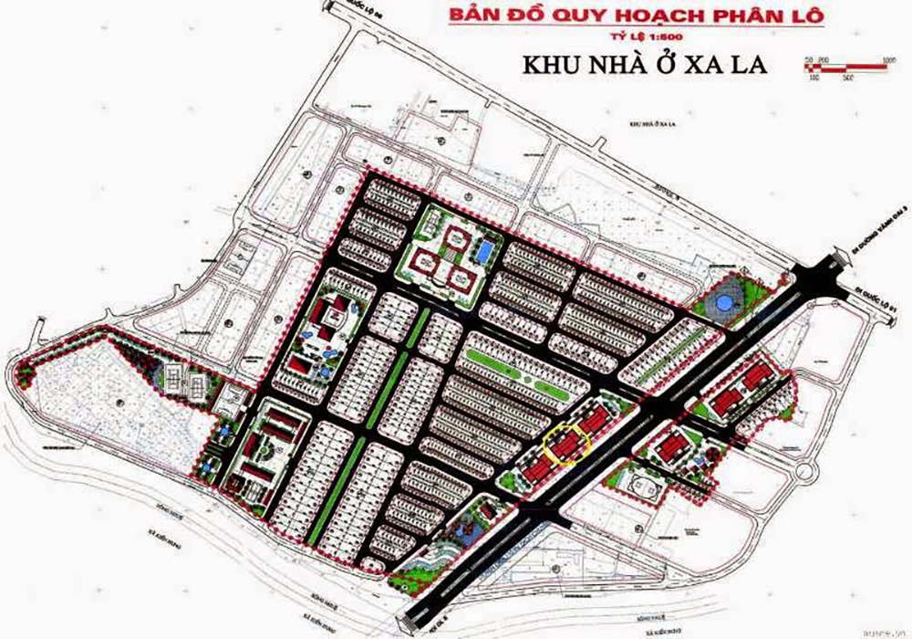 Sơ đồ mặt bằng điển hình chung cư tại KĐT Xa La