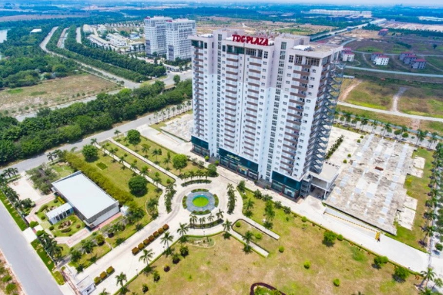 Toàn cảnh chung cư TDC Plaza tại trung tâm Thành phố Mới Bình Dương