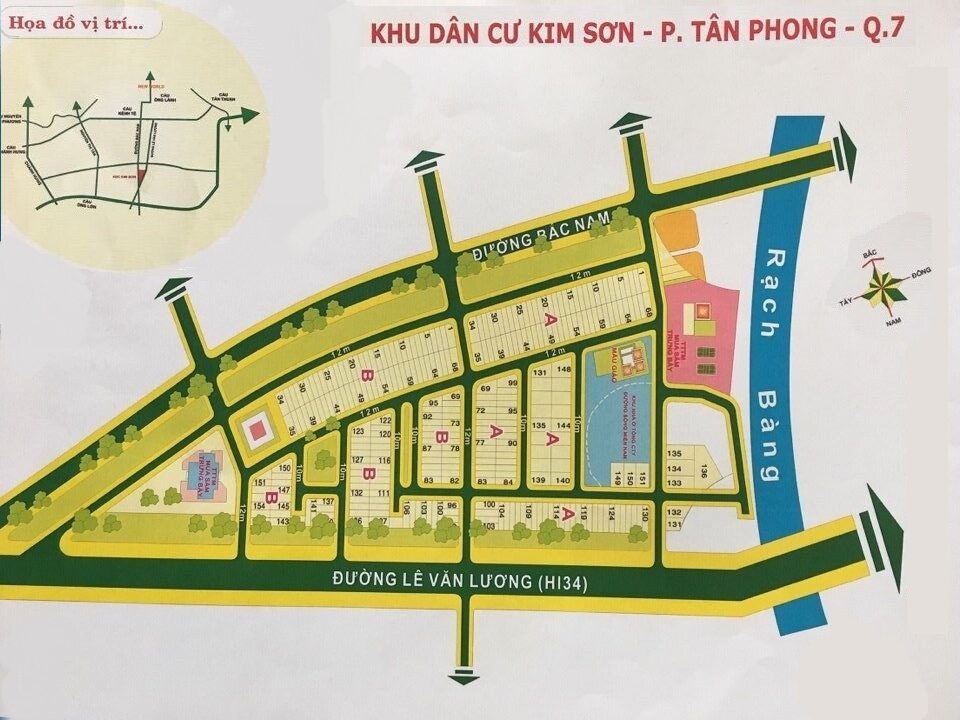 Sơ đồ quy hoạch tổng thể Khu dân cư Kim Sơn