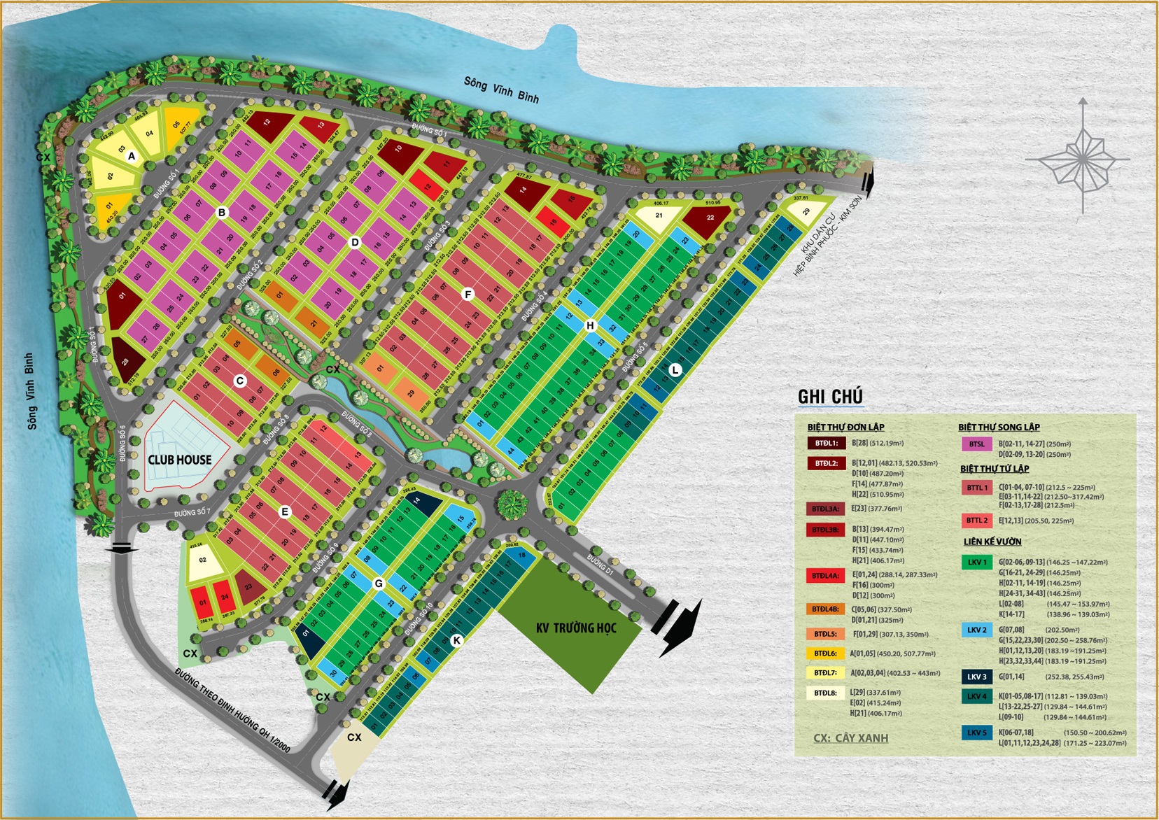 Sơ đồ mặt bằng biệt thự tại dự án Jamona Home Resort