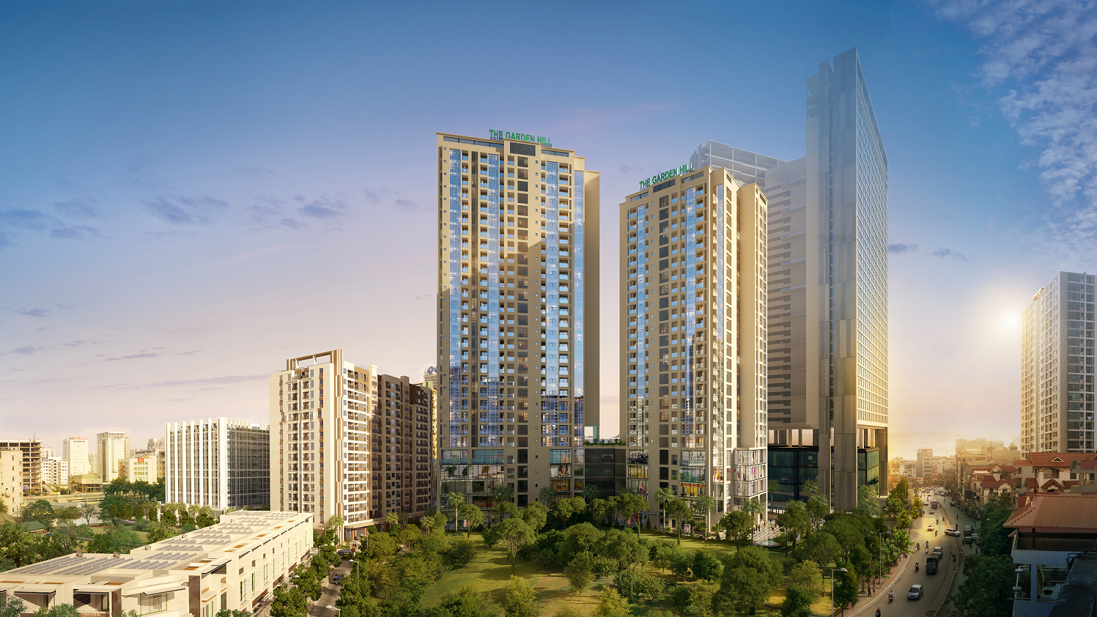 Toàn cảnh chung cư The Garden Hill, 99 Trần Bình, Nam Từ Liêm