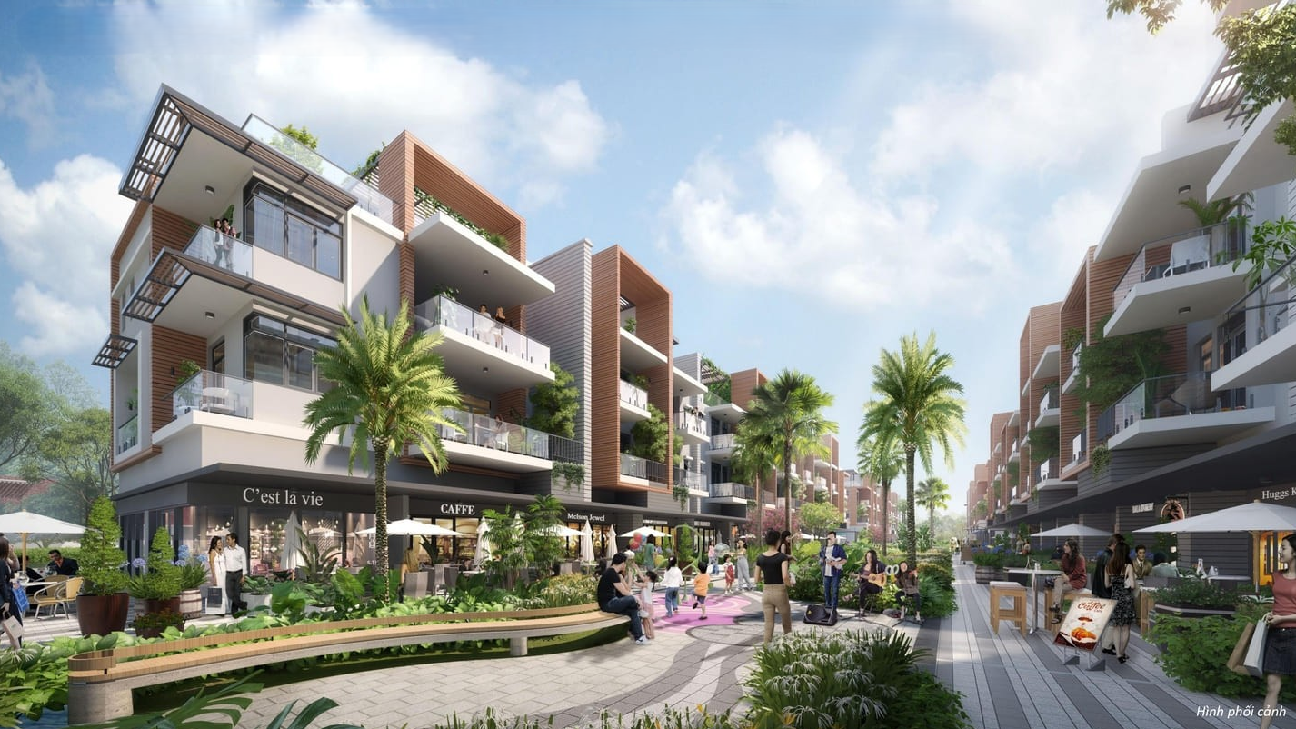 Phối cảnh Khu shophouse Celesta Avenue, huyện Nhà Bè