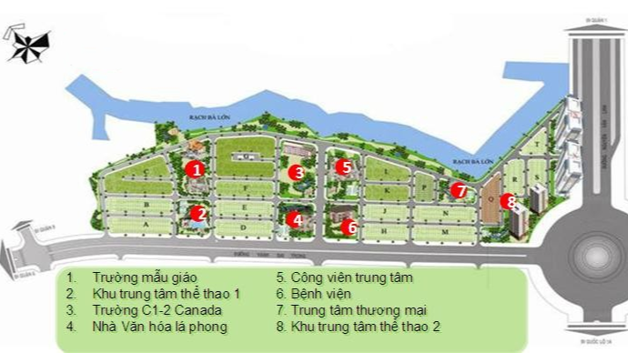 Sơ đồ mặt bằng tổng thể Khu dân cư Greenlife 13C