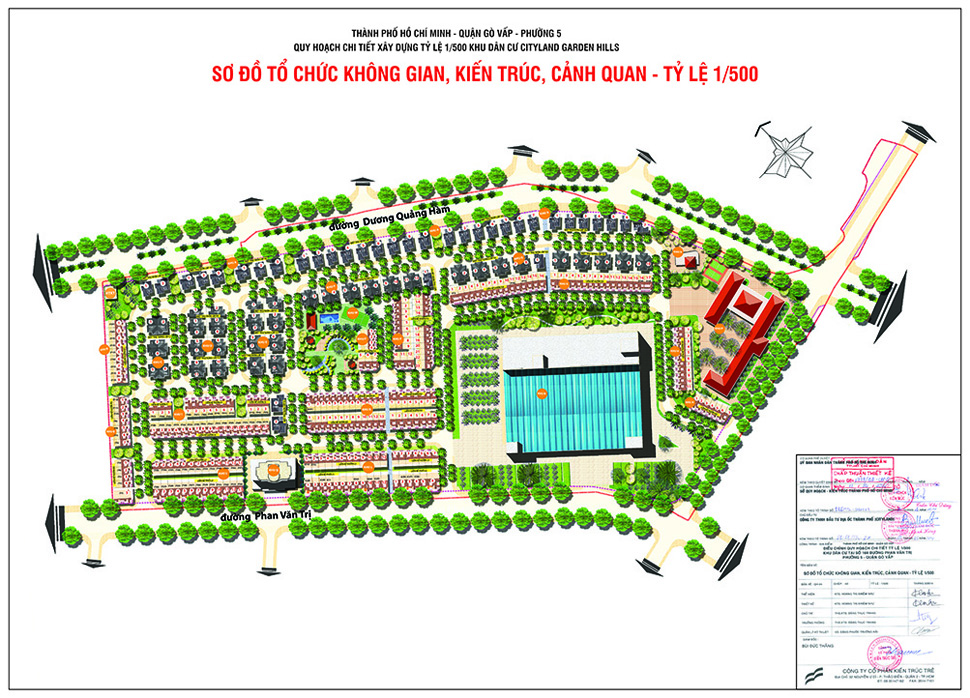 Sơ đồ phân lô tổng thể dự án Cityland Garden Hills