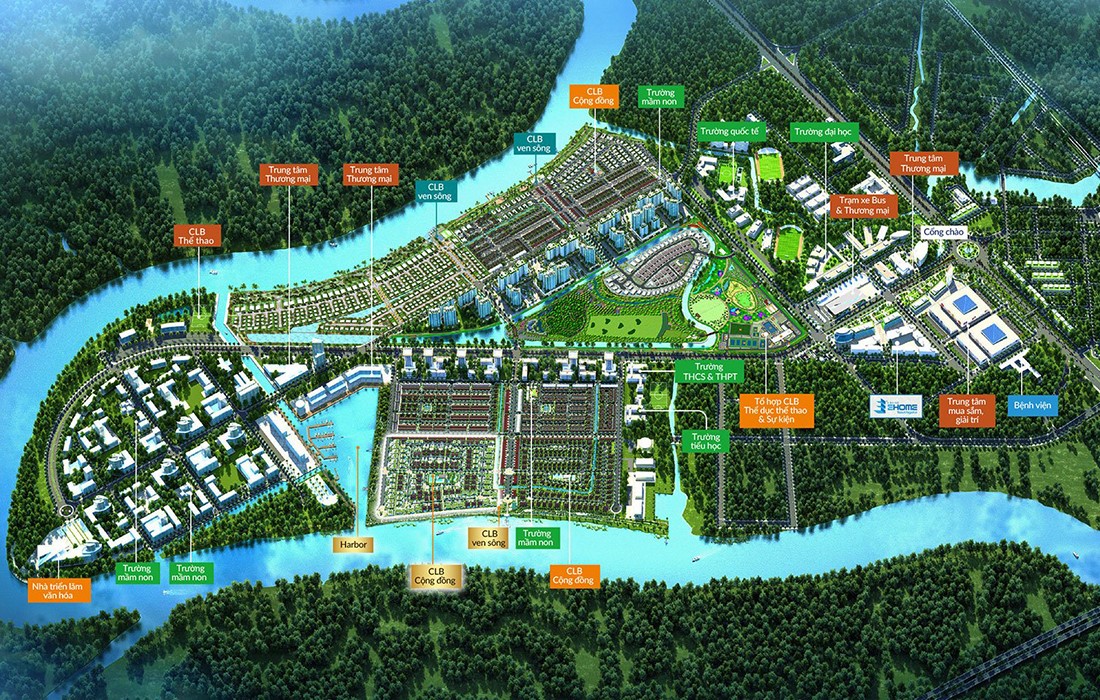 Sơ đồ mặt bằng tổng thể khu đô thị Waterpoint