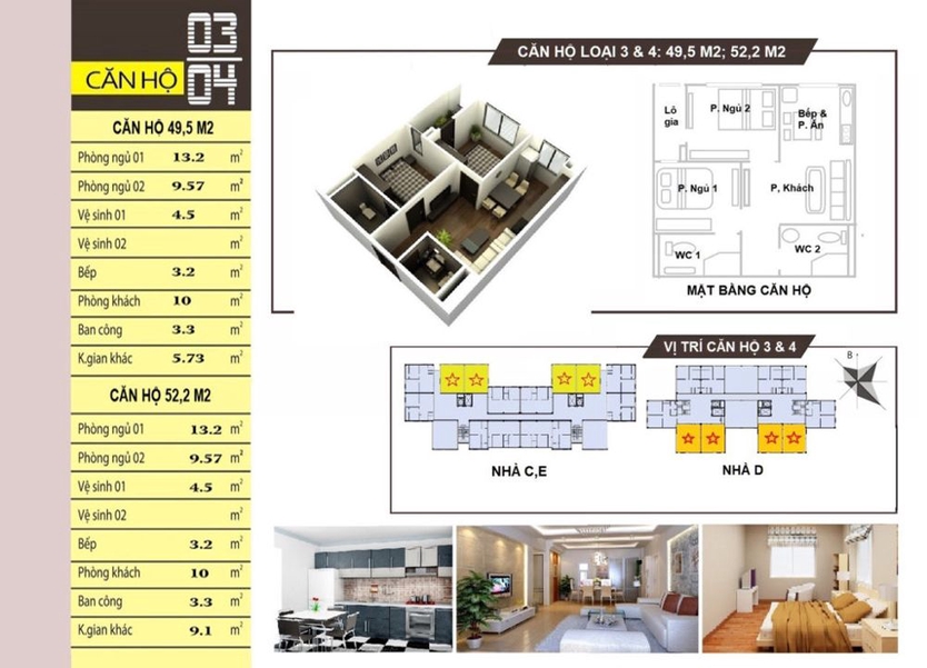 Sơ đồ mặt bằng căn hộ tại Chung cư Xuân Phú
