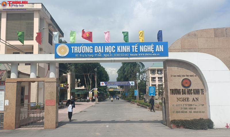 Cơ sở vật chất hiện đại của trường đại học Kinh tế Nghệ An.