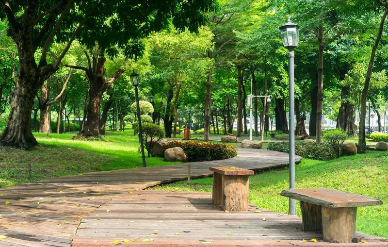 Góc sống ảo cực chill tại Tao Đàn, thu hút giới trẻ mỗi dịp cuối tuần.