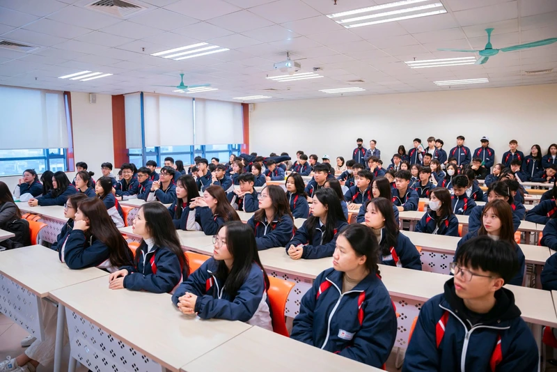Giảng đường hiện đại của trường đại học Kinh tế Quốc dân NEU.