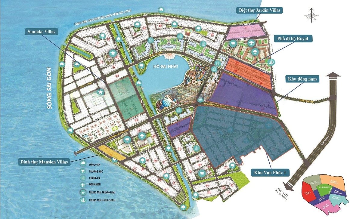 Sơ đồ mặt bằng nhà phố điển hình tại Khu đô thị Vạn Phúc City
