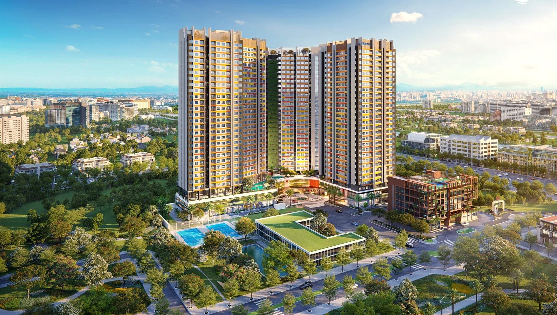 Phối cảnh tổng thể dự án chung cư The Aspira Dĩ An