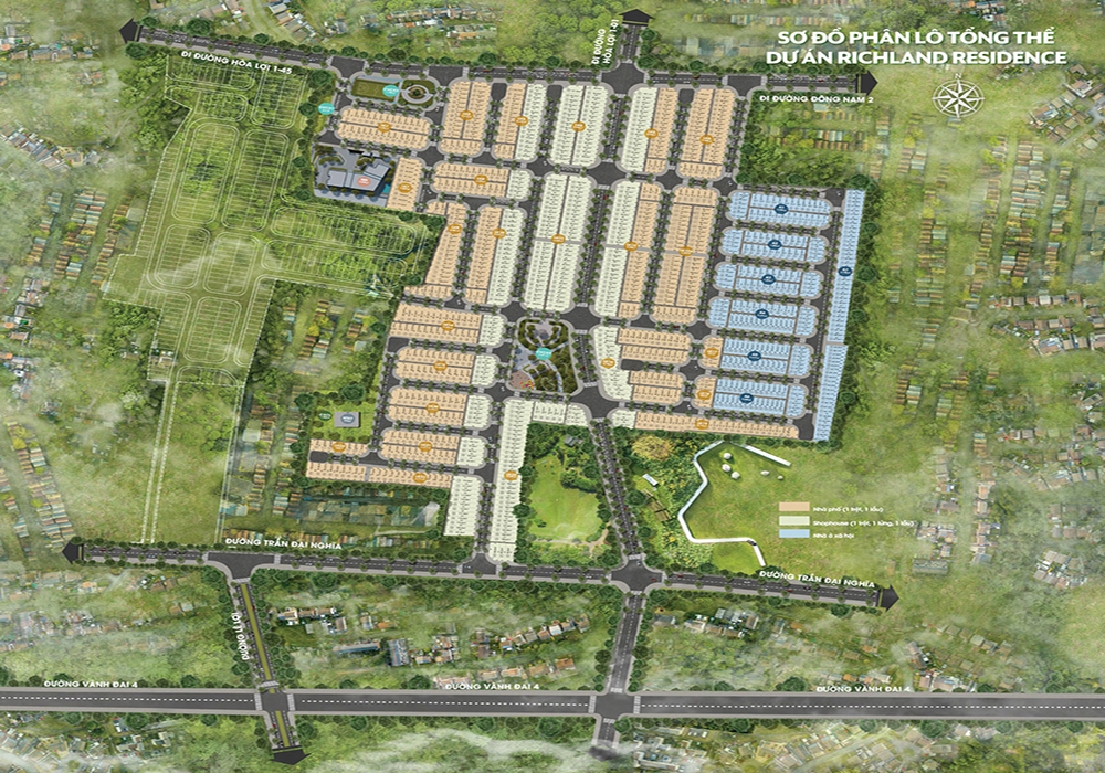 Sơ đồ phân lô KDC Richland Residence