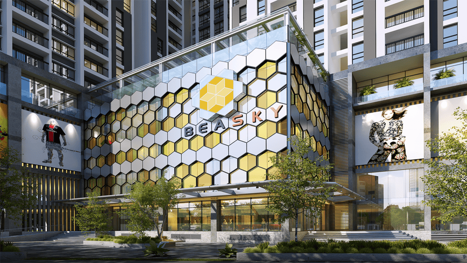 Toàn cảnh chung cư Bea Sky tại KĐT Tây Nam Kim Giang