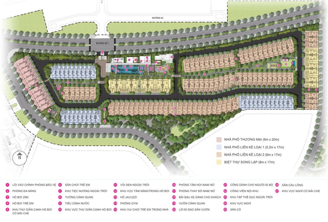 Sơ đồ mặt bằng tầng điển hình tại Palm City