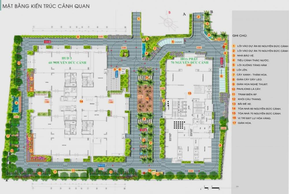 Sơ đồ mặt bằng căn hộ điển hình tại HUD3 Nguyễn Đức Cảnh